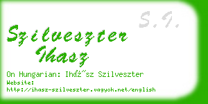 szilveszter ihasz business card